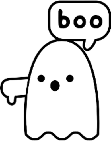Thumbs Down Ghost Screaming Boo Disapproval Ghost Halloween Kids Long Sleeve Shirt