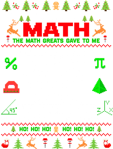 Twelve Days Of Math Teacher Students Ugly Sweater Christmas Gift Women's Dry Zone Grid Polo