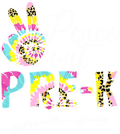 Tie Dye Peace Out PreK Last Day Of School Summer Beach Hoodie