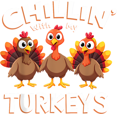 Thanksgiving Family Chillin With My Turkeys Mousepad