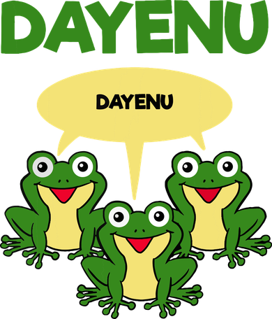 Three Frogs Dayenu Funny Pesach Passover Women's Sweatshirt