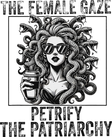 The Female Gaze Petrify The Patriarchy Medusa Feminisit Hooded Wearable Blanket