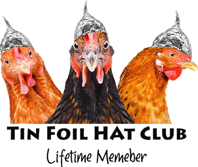 Tin Foil Hat Club Member Chickens Funny Conspiracy Theorist Baby Bodysuit