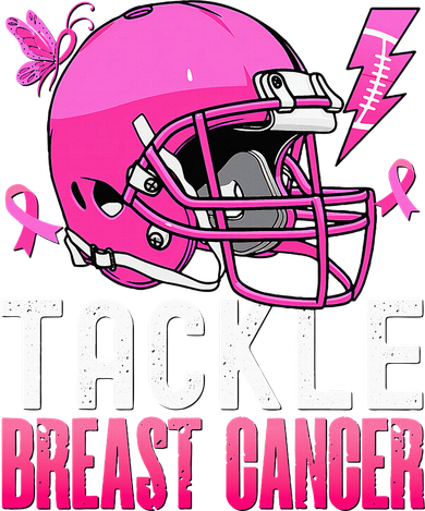 Tackle Football Pink Ribbon Breast Cancer Awareness Hooded Wearable Blanket