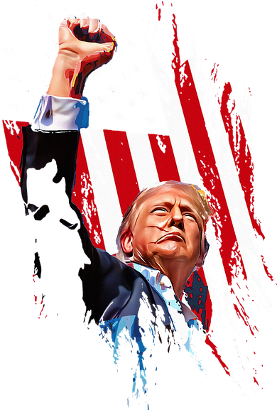 Trump Fist Pump Usa Flag Maga Kids T-Shirt
