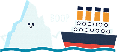 Titanic Funny Titanic And Iceberg Boop Parody For Women's T-Shirt