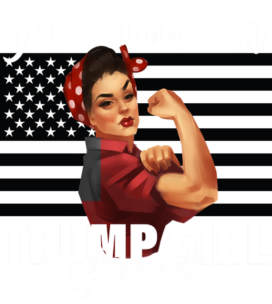 Yes I'm A Trump Girl Get Over It Funny Election Doggie Tank