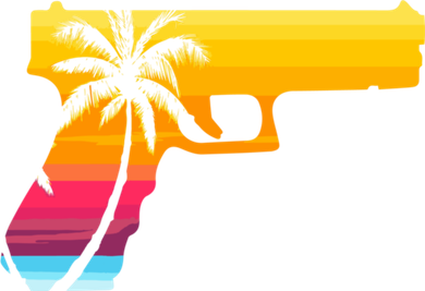 Tropical Gun Lover Firearm Beach Cute Hawaiian Gift Aloha Apron