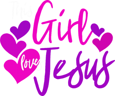 This Girl Loves Jesus Hearts Christian  Kids Sweatshirt