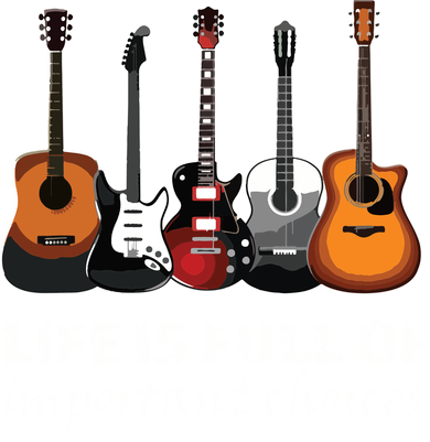 Top Guitar Life Is Full Of Important Choices Toddler T-Shirt