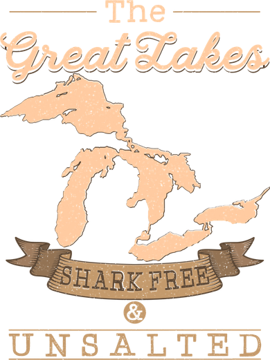 The Great Lakes Shark Free Unsalted Michigan Gift Doggie Tank