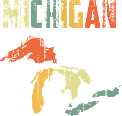 The Great Lakes Largest Water Retro Color Michigan Mi Pride Women's Tank Top