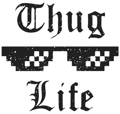 Thug Life Retro Glasses Meme Long Sleeve Shirt