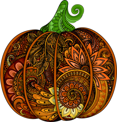 Abstract Pumpkin Thanksgiving Logo Women's T-Shirt