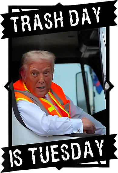 Trump Garbage Truck Trash Day Is Tuesday Kids T-Shirt