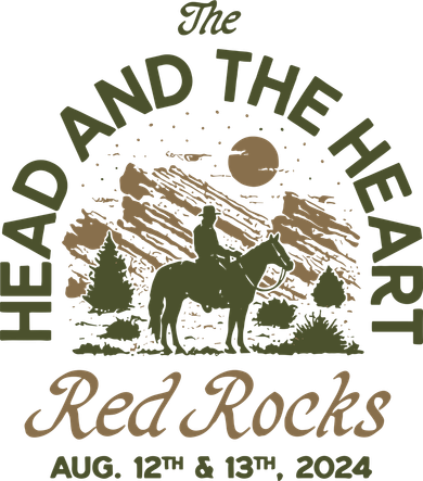 The Head And The Heart Red Rocks 2024 Event Golf Towel