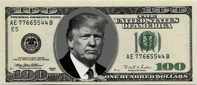 Trump Money Hundred Dollar Bill $100 Coffee Mug