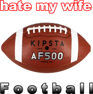 The Hate My Wife Football Toddler Long Sleeve