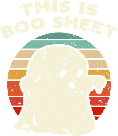 This Is Boo Sheet Ghost Vintage Retro Halloween Costume Button