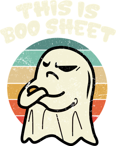 This Is Boo Sheet Ghost Retro Halloween Costume Toddler T-Shirt