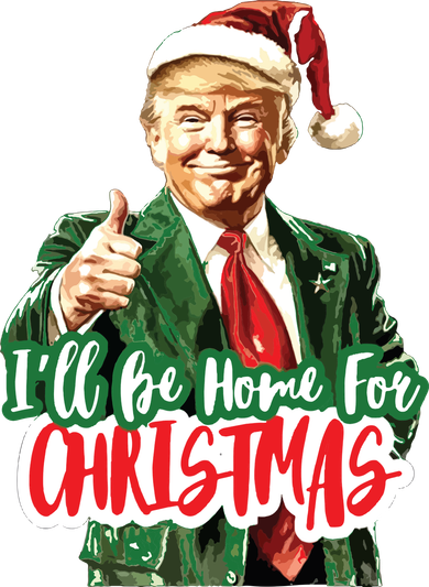 Trump ILl Be Home For Christmas Kids Long Sleeve Shirt