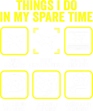 Things I Do In My Spare Time Airplanes Aviation Pilot Tote Bag