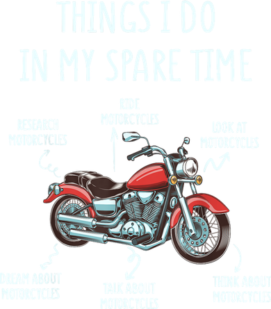 Things I Do In My Spare Time Motorcycle Biker Rider Riding Bucket Hat