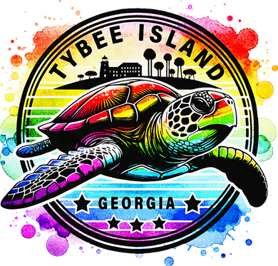 Tybee Island Georgia Sea Turtle Ga Button