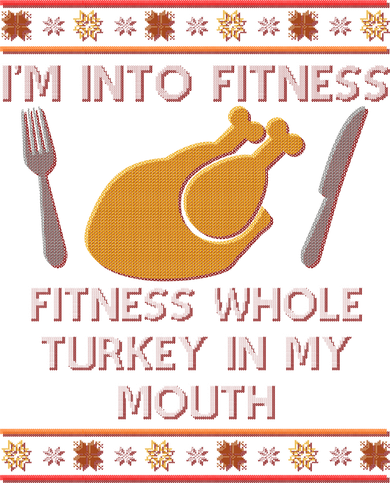 Thanksgiving I'm Into Fitness Ugly Sweater Tumbler