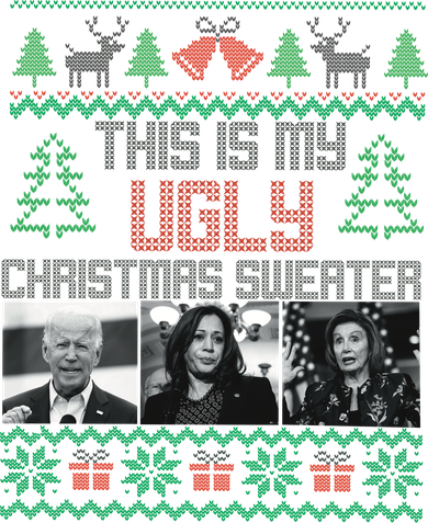 This Is My Ugly Christmas Sweater Funny Anti Biden FJB Baby Bodysuit