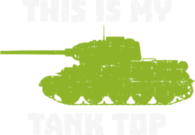 This Is My Tank Top Funny Military Army Button