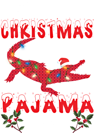 This Is My Alligator Christmas Pajamas Xmas Lights Family Gift Women's Long Sleeve Shirt
