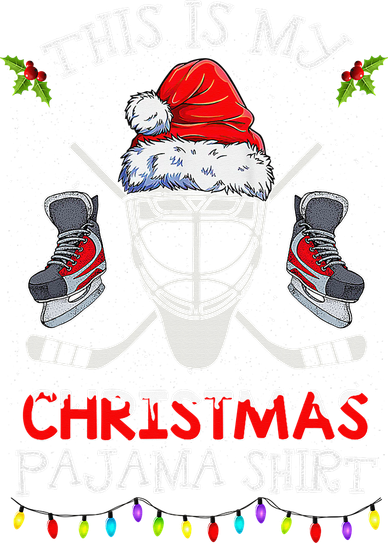 This Is My Christmas Pajama Funny Ice hockey Christmas Hooded Wearable Blanket