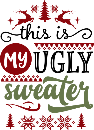 This Is My Ugly Sweater Christmas Kids T-Shirt