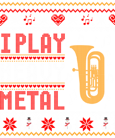Tuba I Play Heavy Metal Ugly Christmas Cute Gift Toddler Long Sleeve