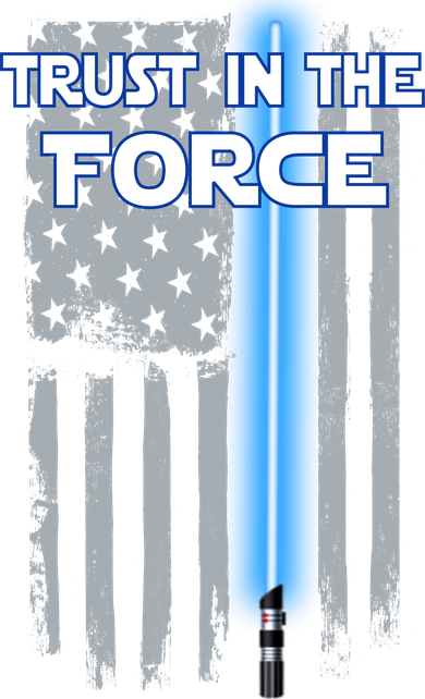 Trust In The Force American Blue Lightsaber Police Flag Ceramic Ornament