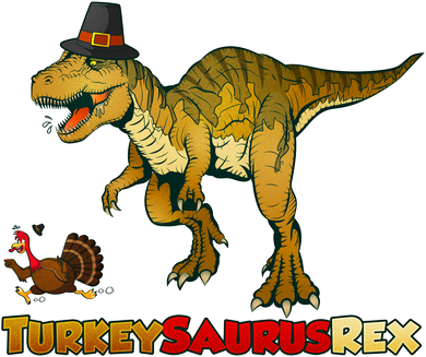 Turkeysaurus Rex T-Rex Thanksgiving Kids Sweatshirt
