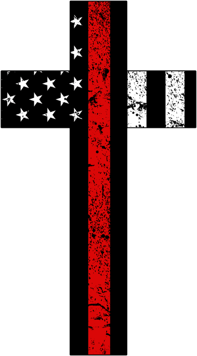 Thin Red Line Cross Firefighter Doggie Tank