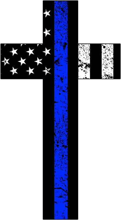Thin Blue Line Cross Police Women's Dry Zone Grid Polo