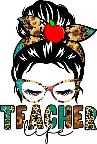 Teacher Life Female Bun Doddie Hoodie