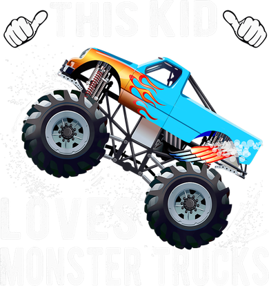 This Loves Monster Trucks Boys And Girls Gift Women's T-Shirt