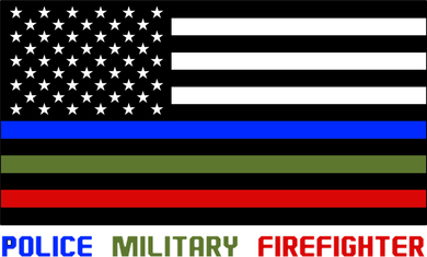 Thin Blue Green Red Lines Police Military Firefighter Women's Sweatshirt