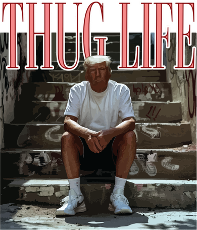 Thug Life Trump  Funny Trump Republican Toddler T-Shirt