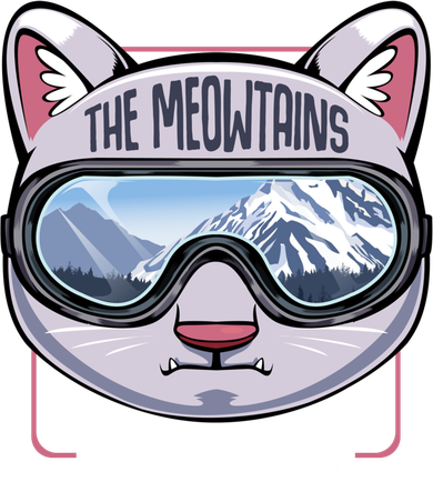 The Meowtains Are Calling Ski Snowboard Skiing Snowboarding Gift Women's Long Sleeve Shirt