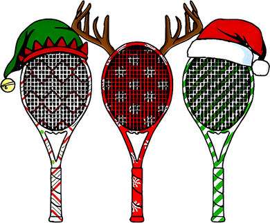 Tennis Merry Chistmas 3 Tennis Racket Christmas Kids Hoodie