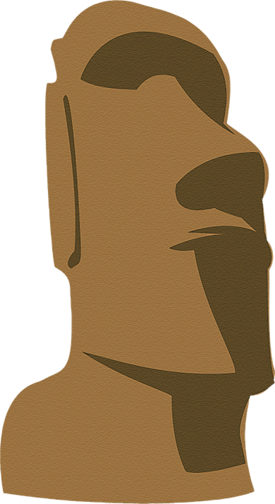 Tiki Moai Easter Island Hawaiian Luau Gift Button