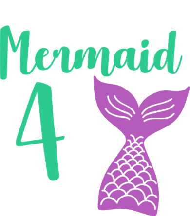 This Mermaid Is 4 Years Old Birthday Women's T-Shirt