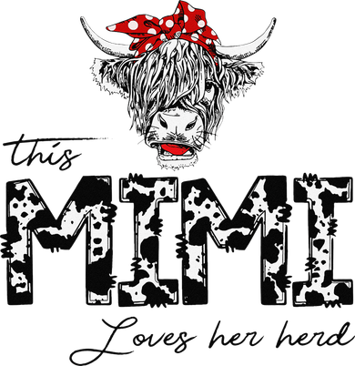 This Mimi Loves Her Herd Cow Mother's Day Women's Sweatshirt