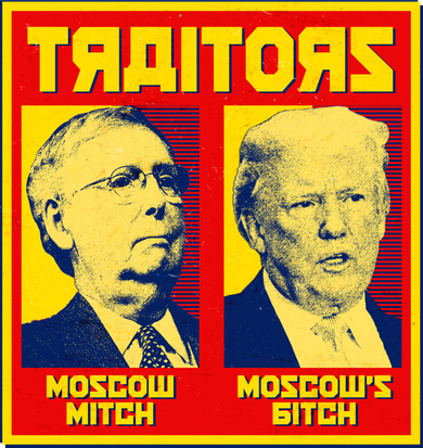 Moscow Mitch Moscow's Bitch Mitch Trump Traitors Toddler Hoodie