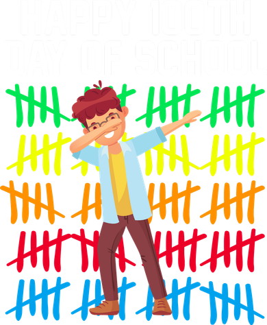 Happy 100th Day Of School Tally Marks Polo
